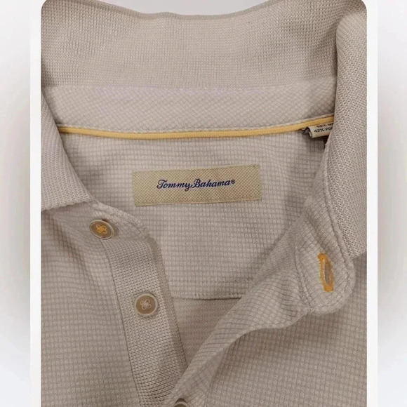 Tommy Bahama Modal Blend Short Sleeve Polo Shirt Sand Colour Size XL - Picture 6 of 10